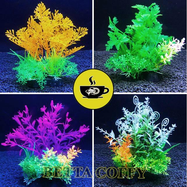 Mô hình cây cảnh nhựa 20cm 30cm - trang trí bể cá cực đẹp