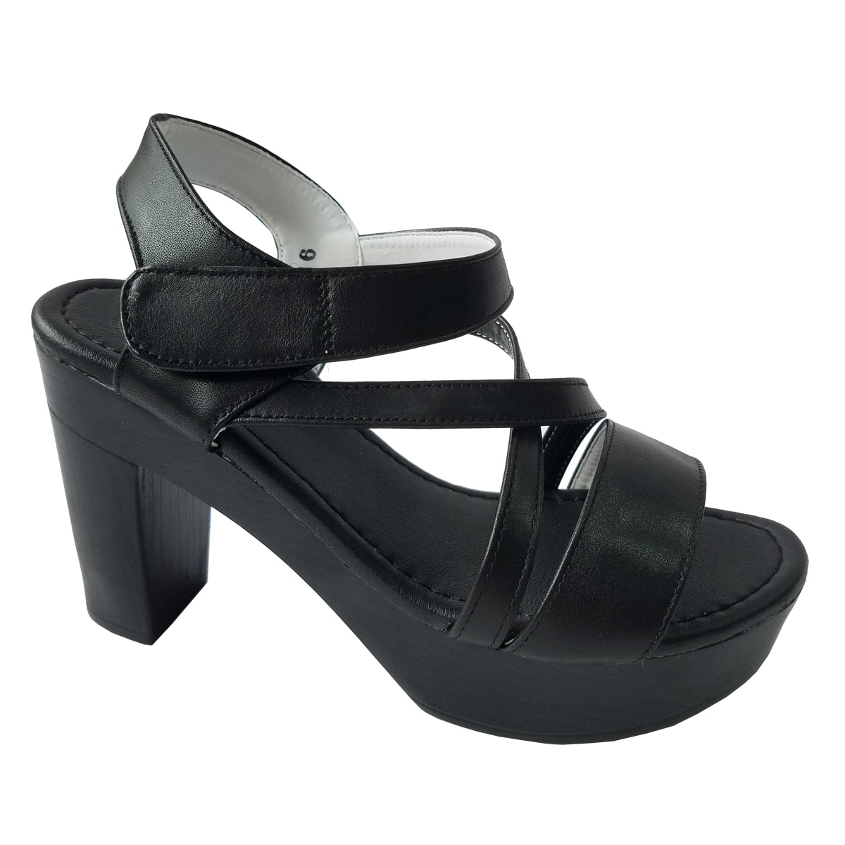 Giày Sandal Cao Gót Da Bò BIGGBEN Cao 8 Phân SDCG152