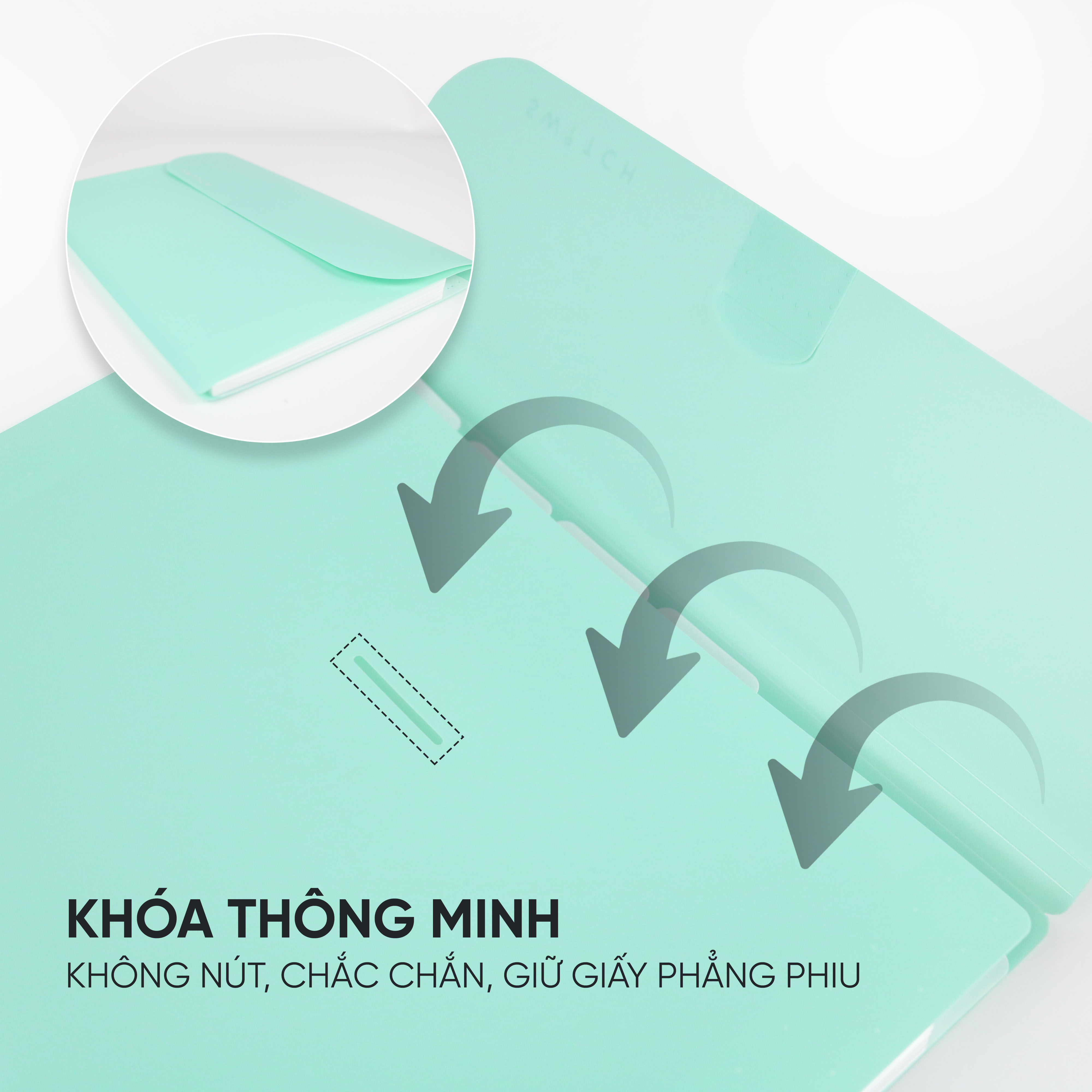 Cặp Đựng Tài Liệu A4 Nhiều Ngăn AO+ Switch ON (5 Ngăn/ Có Phân Trang)