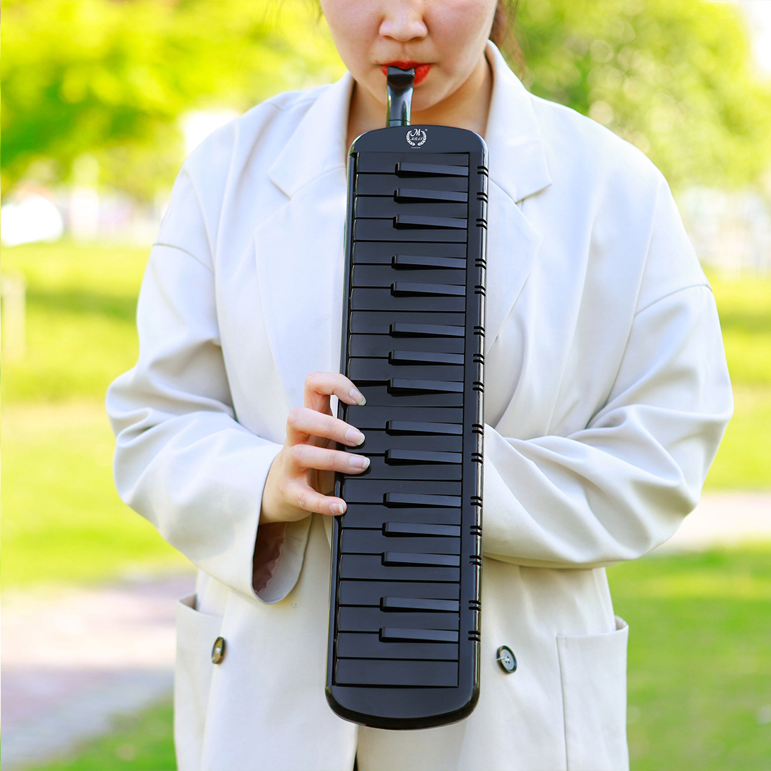 Kèn Melodion, Melodica, Pianica - Mbat KF-32 - Kèn 32 phím cao cấp, túi hộp EVA, nhựa ABS an toàn, màu đen - Hàng chính hãng