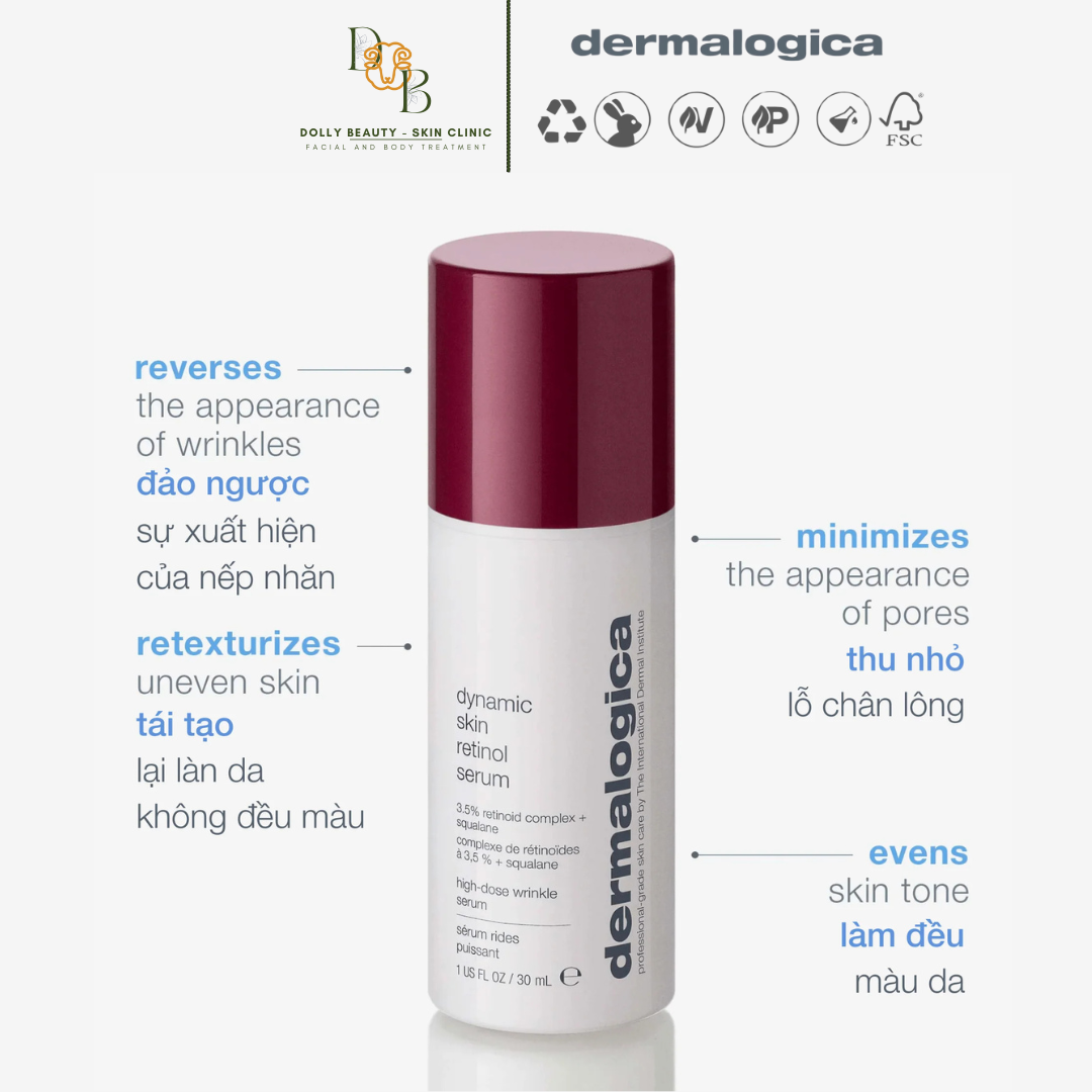 DERMALOGICA Retinol 3.5% DYNAMIC SKIN RETINOL SERUM hỗ trợ trẻ hoá, làm mới làn da