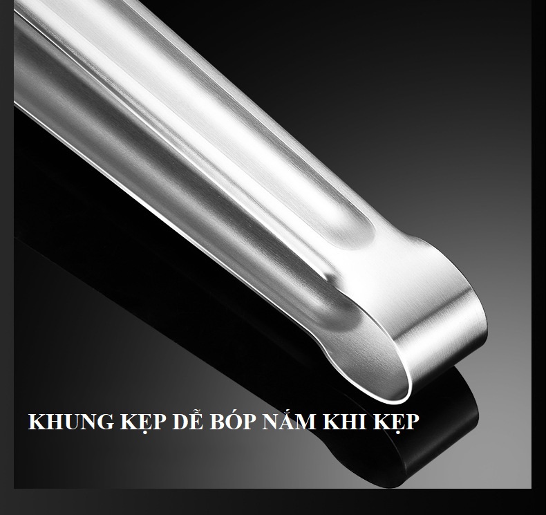 Kẹp Gắp Thức Ăn, Kẹp Gắp Đồ Nướng Inox 304 Dụng Cụ Gắp Thực Phẩm Gắp Đồ Nóng Nhiều Size 