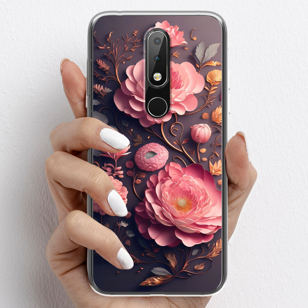 Ốp lưng cho Nokia 5.1 Plus, Nokia 6.1 Plus nhựa TPU mẫu Hoa hồng