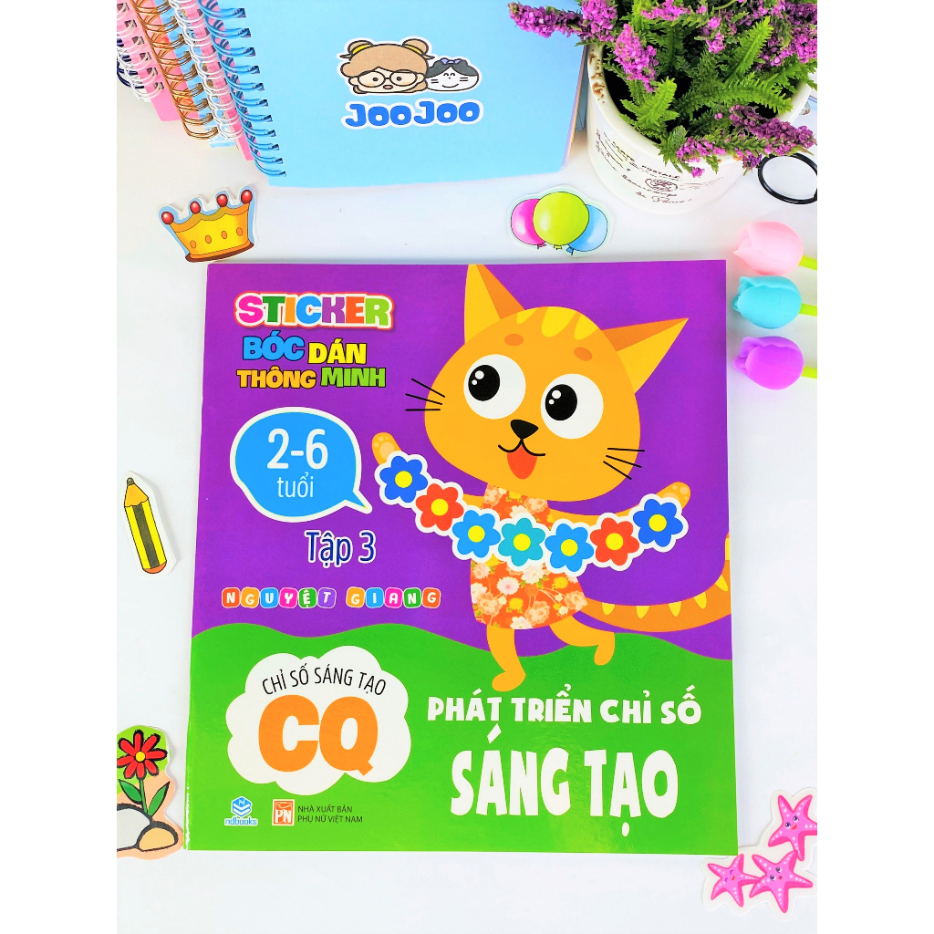 Sách - Combo 3 Quyển Sticker Bóc Dán Thông Minh - Phát Triển Chỉ Số Sáng Tạo CQ 2-6 tuổi - Ndbooks