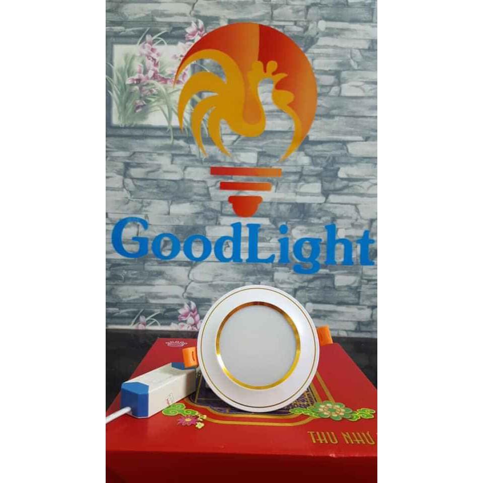 Đèn âm trần 9W 3 chế độ màu cao cấp GoodLight