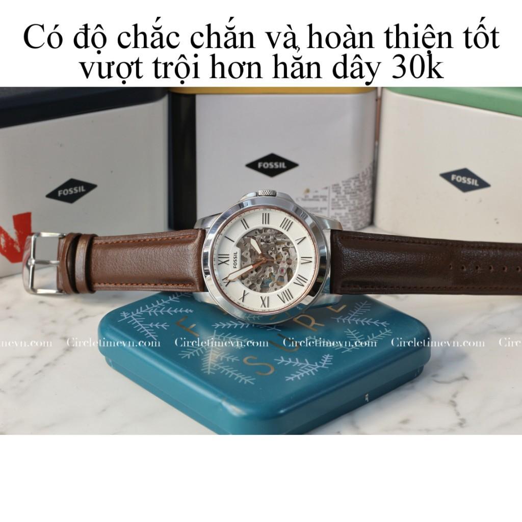 Dây da đồng hồ nam nữ đủ size 12/14/16/18/20/22/24 cực mềm