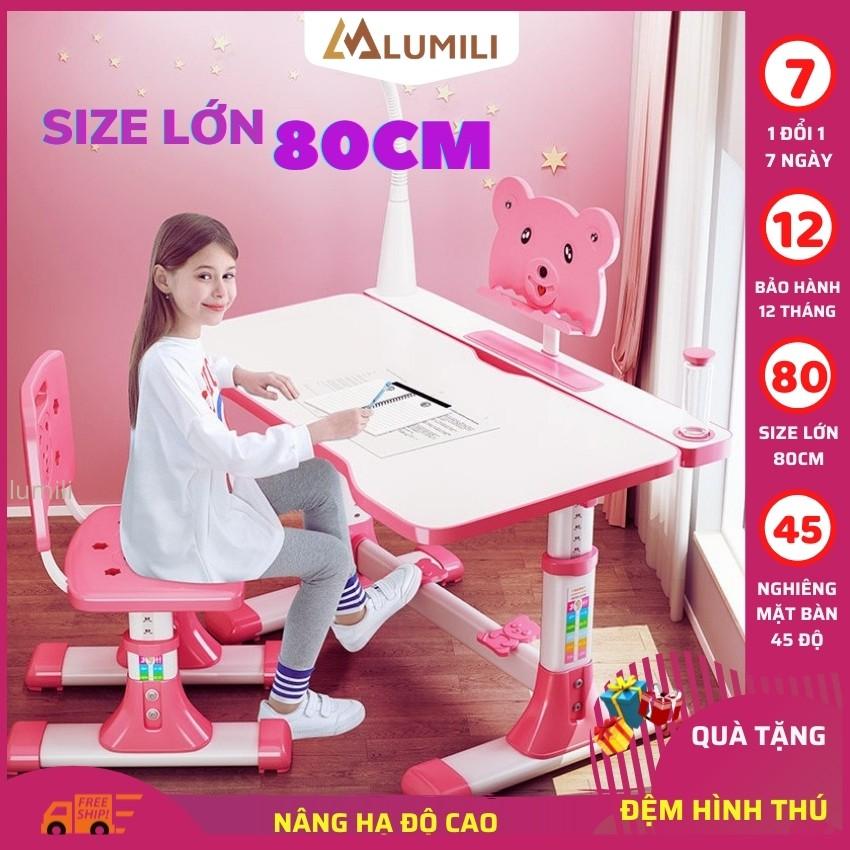 Bộ bàn học chống gù chống cận thông minh cho trẻ em A8 tăng chỉnh độ cao