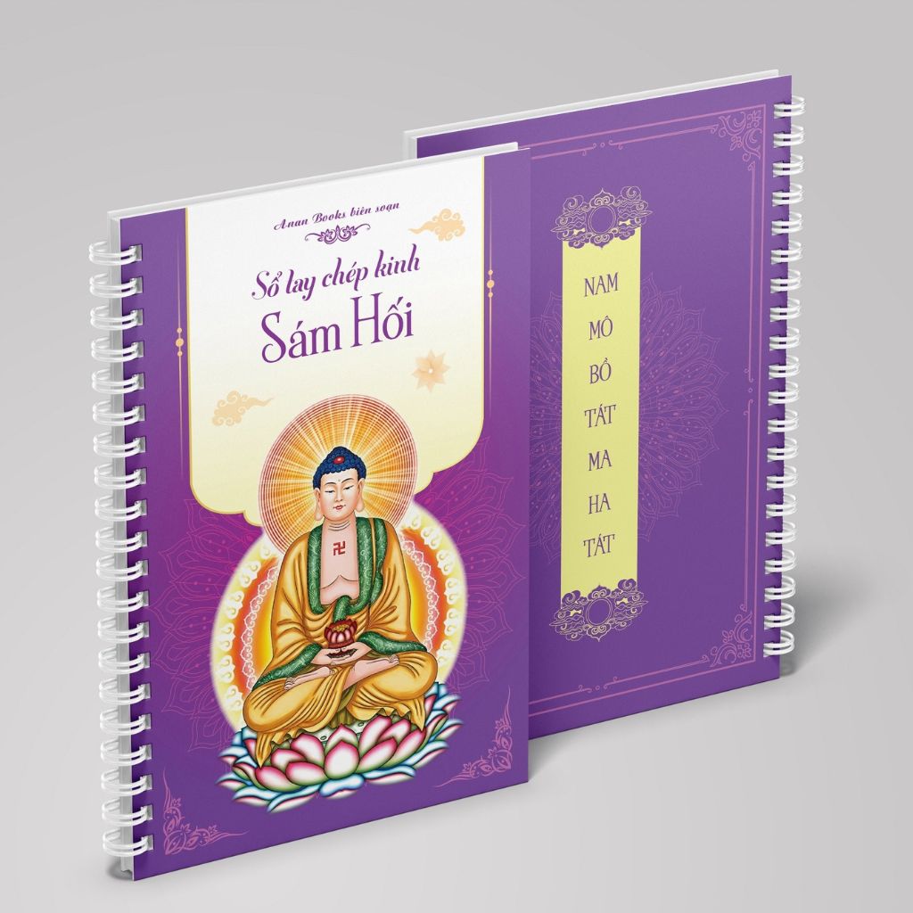 Vở chép kinh Sám Hối, sổ chép kinh Sám Hối in chữ mờ loại cao cấp dày dặn (TẶNG KÈM BÚT VIẾT) - Anan Books Biên Soạn