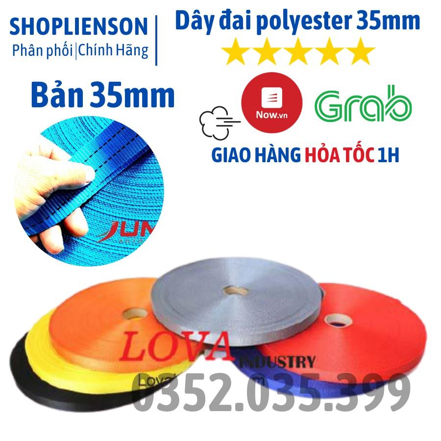 Cuộn Dây đai dù, Dây đai Polyester chằng hàng bản 35mm- CÁP THÉP THÁI BÌNH VINA