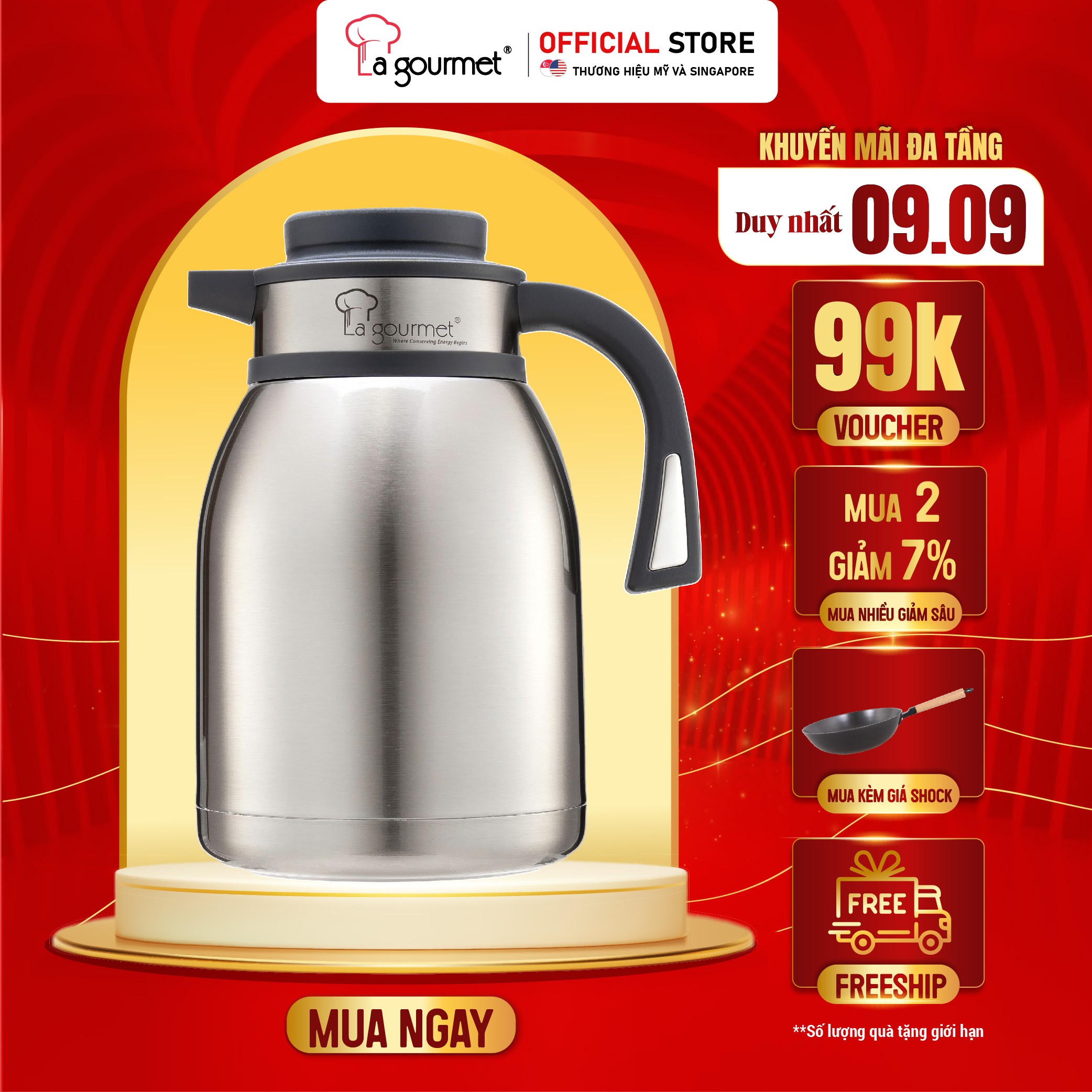Bình Cà Phê Giữ Nhiệt La Gourmet Sakura (1.5L)-035370
