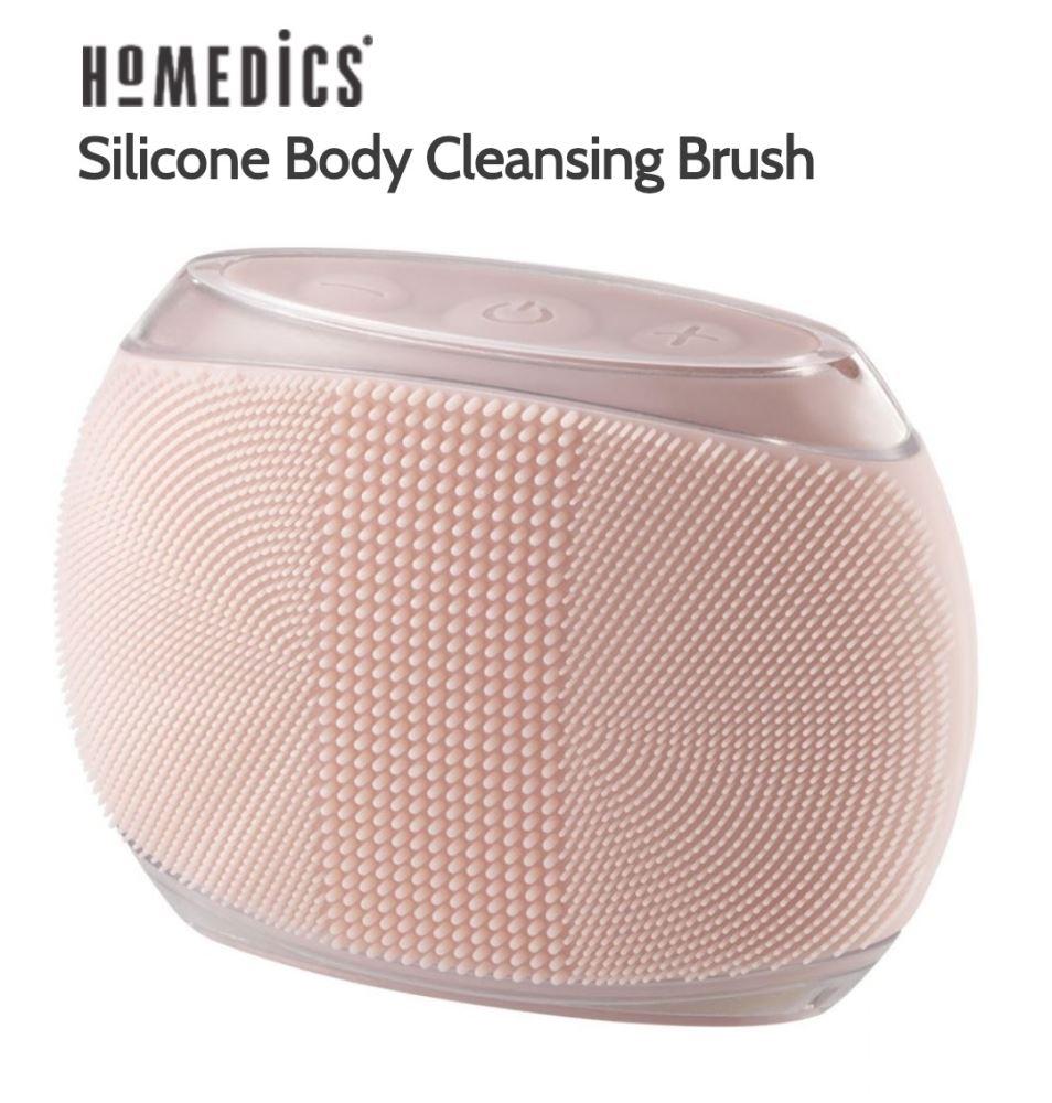 Máy tẩy da chết và massage cơ thể USA Silicone kháng khuẩn, công nghệ siêu âm HoMedics BDY-300 nhập khẩu USA