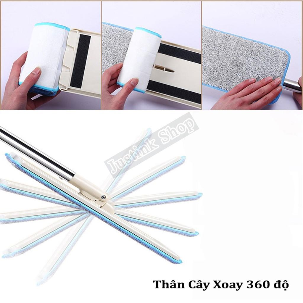 Bộ cây lau nhà thông minh kèm thùng vắt 2 ngăn - JLVQ-2975-BCLN
