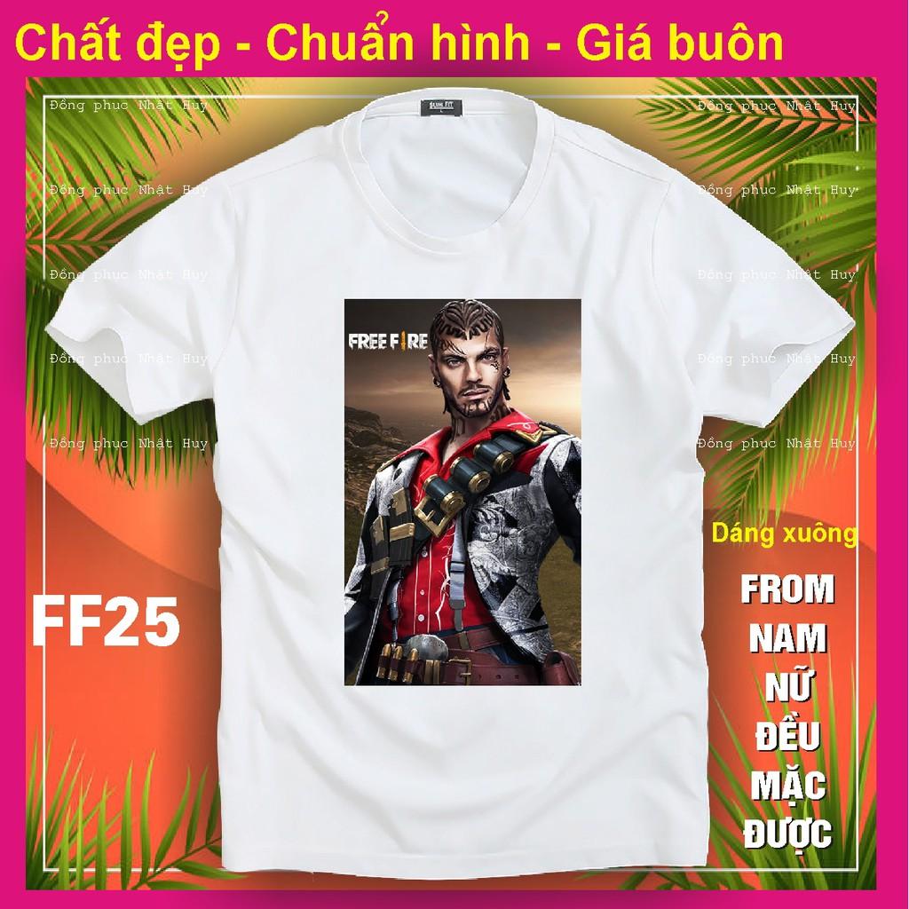 Áo thun game Free Fire FF25 ,phông bao đổi trả, chất đẹp