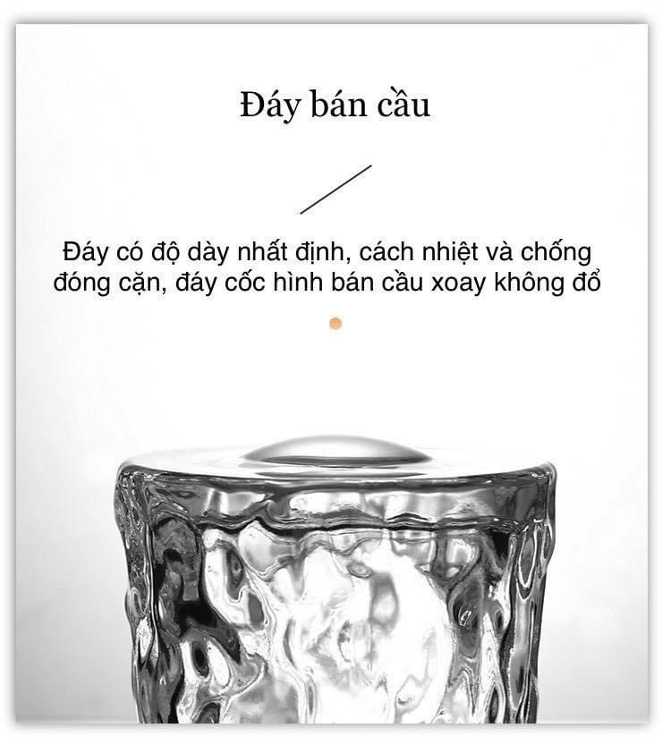 LY THỦY TINH UỐNG RƯỢU CÓ ĐẾ XOAY 360 ĐỘ KHÔNG ĐỔ 160ML - VD91