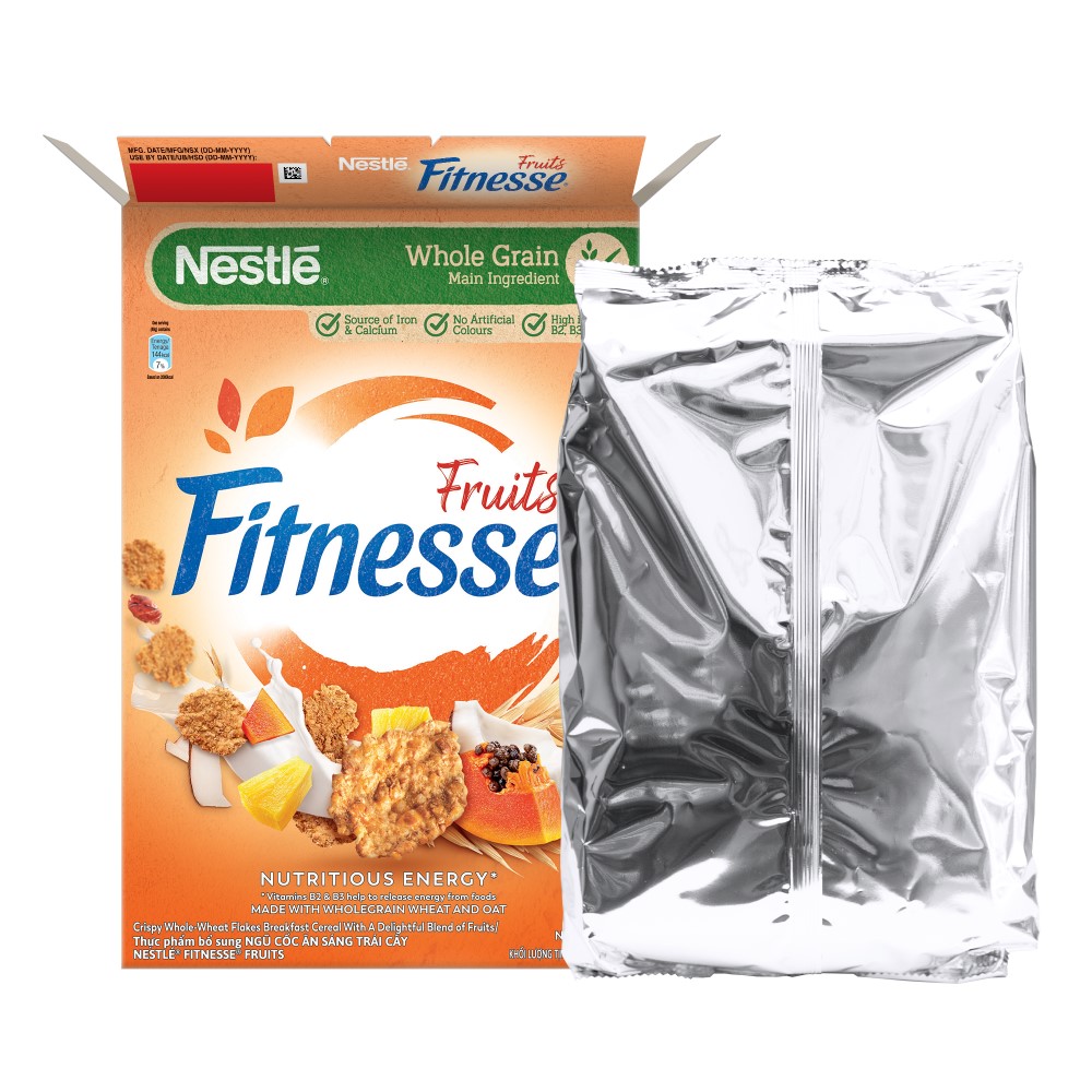 Ngũ cốc ăn sáng trái cây và yến mạch Fitnesse Fruits (450g) - [Tặng 1 bình Lock &amp; Lock]