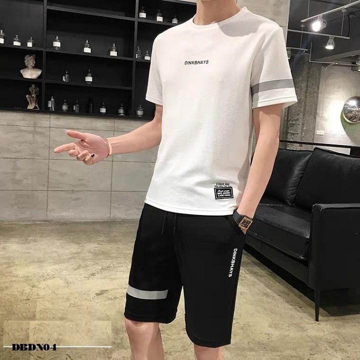 Đồ Bộ Thể Thao Nam Áo Thun Quần Thun In Chữ DRINKBHFKS Giá Tận Xưởng-DBDN04