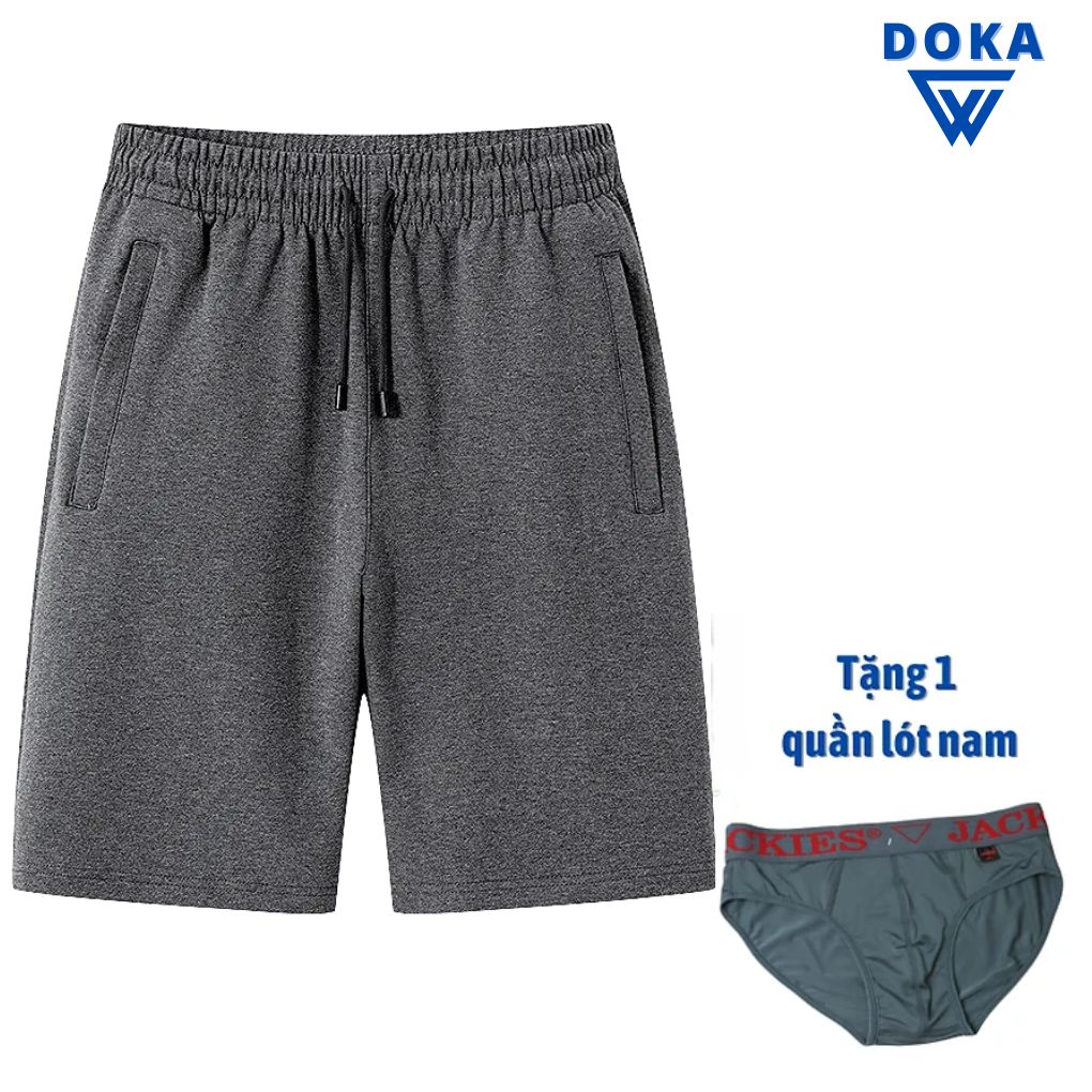 Quần Short Nỉ Da Cá 2 Túi Và Lưng Thun Dây Rút Qc.02 Chất Liệu Nỉ Mềm Mại Đường May Tinh Tế Thiết Kế Hợp Thời Trang Chọn Màu - Xám Đậm - L