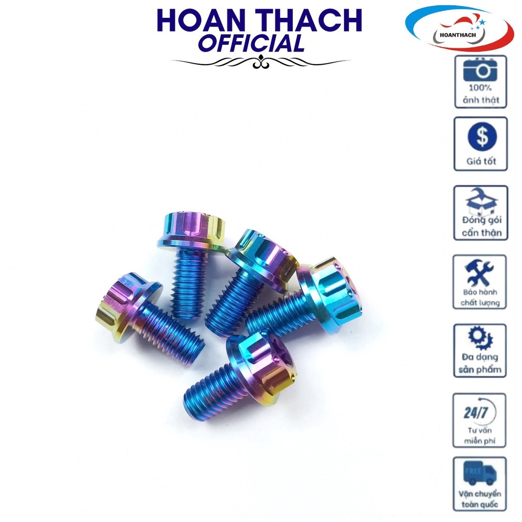 Ốc 8L10 Titan 7 màu Đầu Salaya gắn nhiều dòng xe ,SP017501 (giá 1 con)