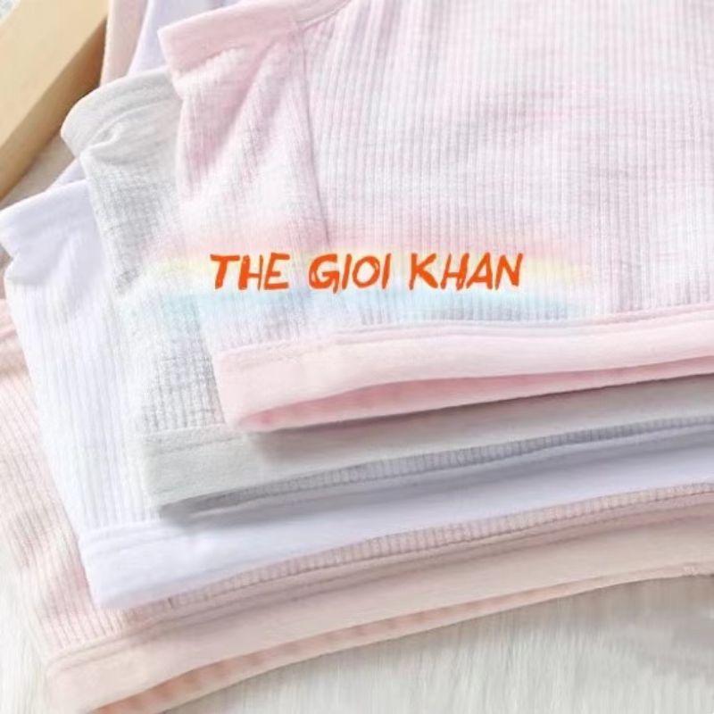 Áo Lá Bé Gái Không Đệm Không Gọng Trần Bông Chất Cotton Áo lá thấm mồ hôi cho bé gái