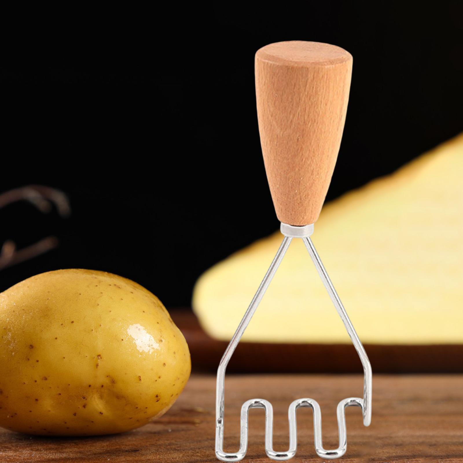 Potato Masher with Wooden Handle Kitchen Tool Potato Press Tool Utensil