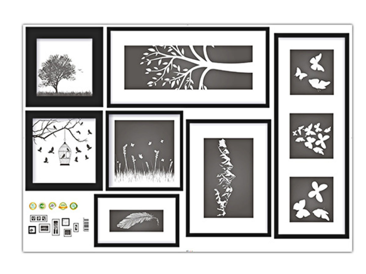 Decal dán tường khung ảnh đen trắng