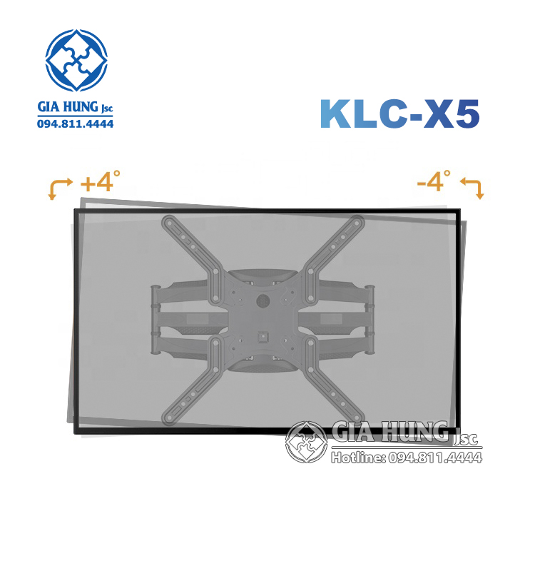 GIÁ TREO TIVI XOAY KALOC X5 (32-60 INCH) TAY ĐÔI CHẮC CHẮN CHỊU TẢI TRỌNG CAO