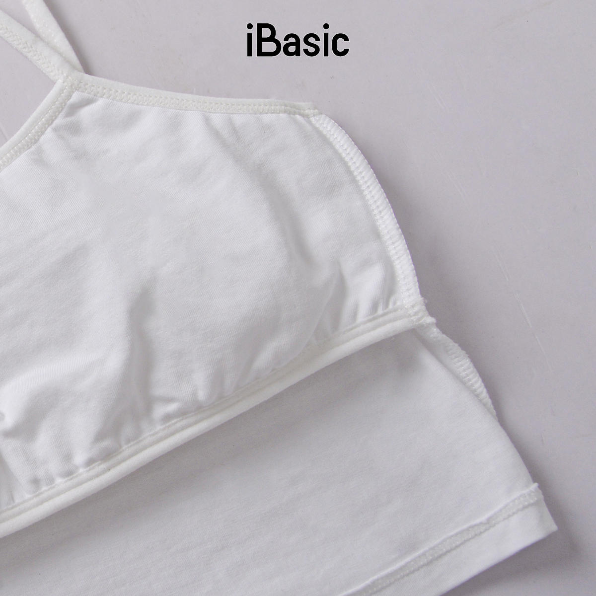 Pack 2 Áo lót học sinh tròng cổ daily cotton trơn iBasic BRAT029-PA2