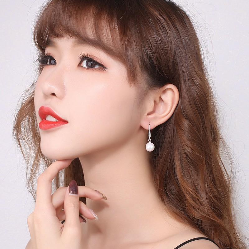 Bông tai ngọc nhân tạo hoa tai nữ, bông tai nữ kiểu Hàn Quốc BHBT429