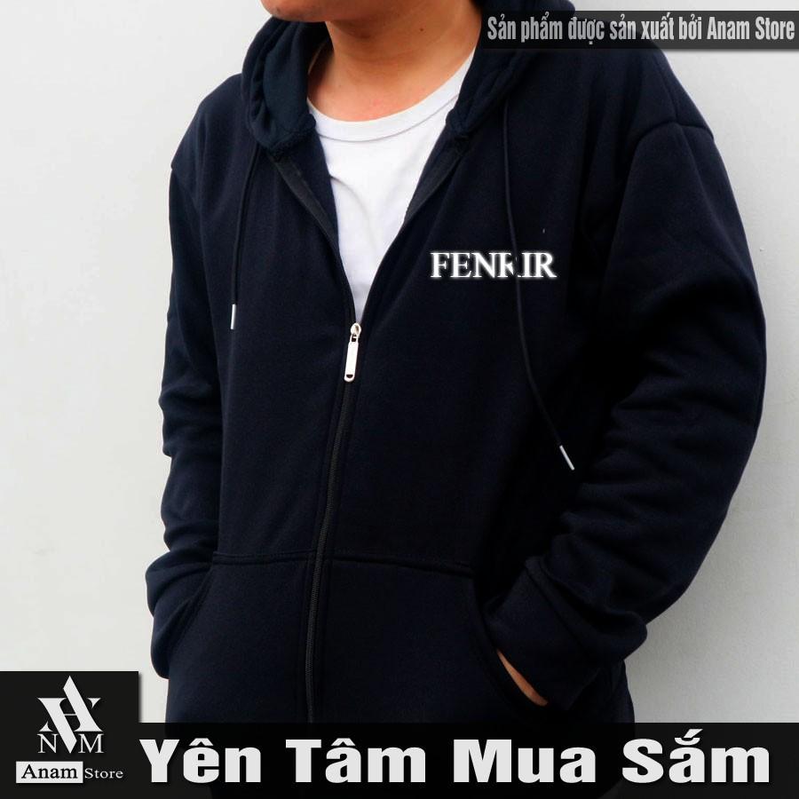 Áo hoodie dây kéo vải nỉ ngoai, Nam Nữ, Phản Quang Ferir, Anam Store