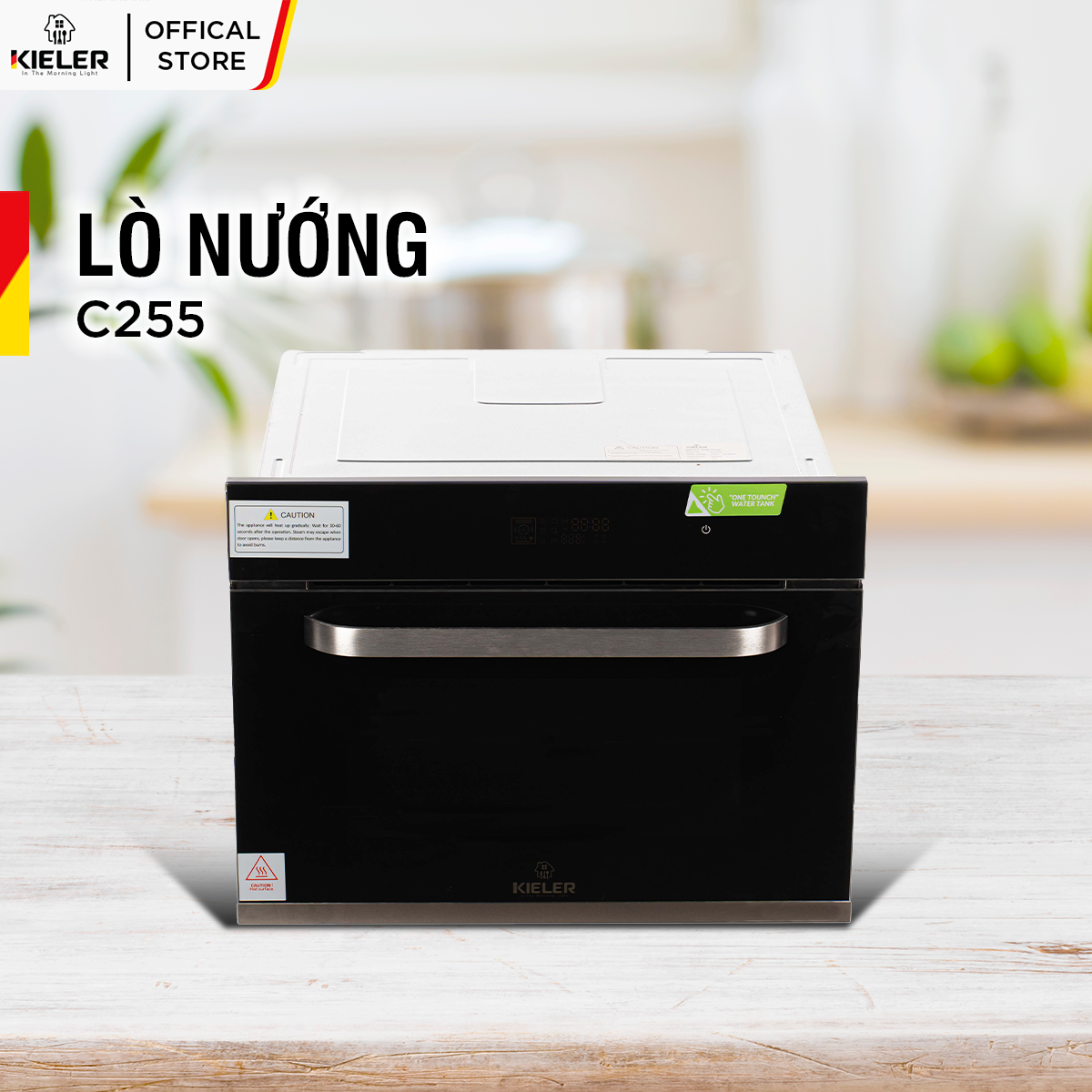 Lò nướng kết hợp chức năng hấp KIELER KL-C255 với 7 chức năng nướng và hấp chuyên dụng - Hàng chính hãng