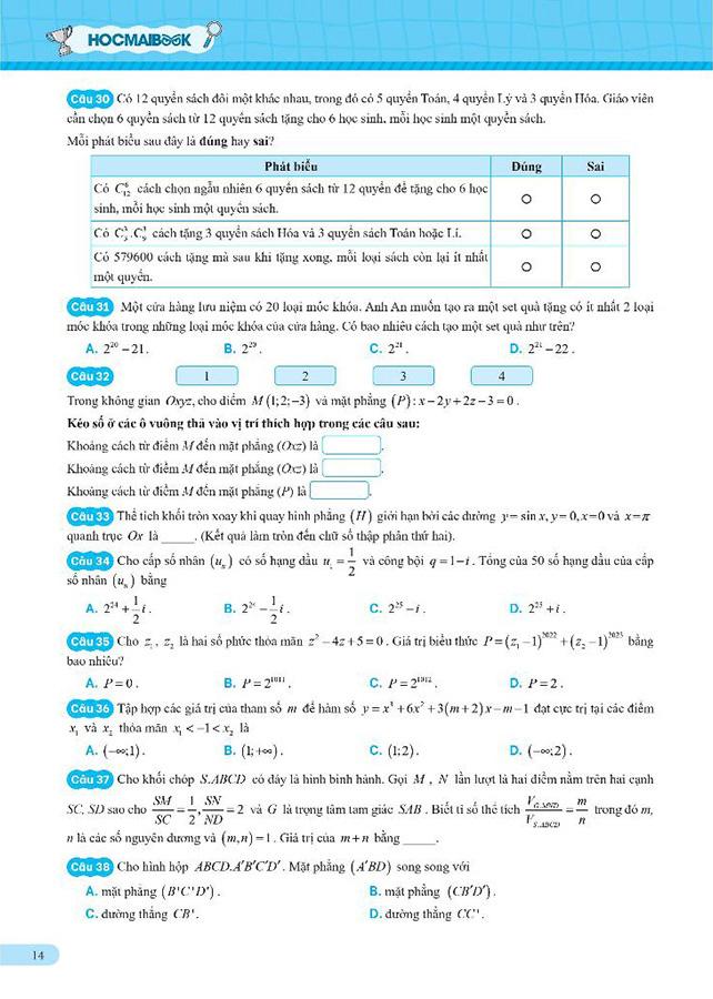Tốc Chiến - Luyện Đề Kiểm Tra Tư Duy - Theo Cấu Trúc Đề Thi Của Đại Học Bách Khoa Hà Nội (Tái Bản 2024)