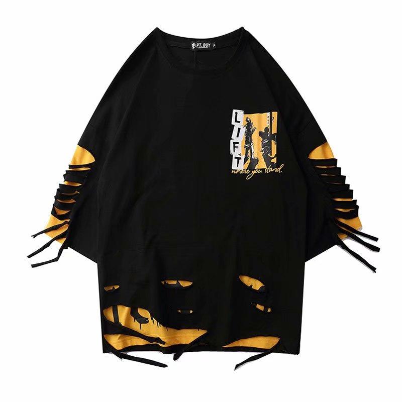 Áo Thun Ngắn Tay Form Rộng Phong Cách Năng Động Cá Tính Dành Cho Nam / Size S-3Xl