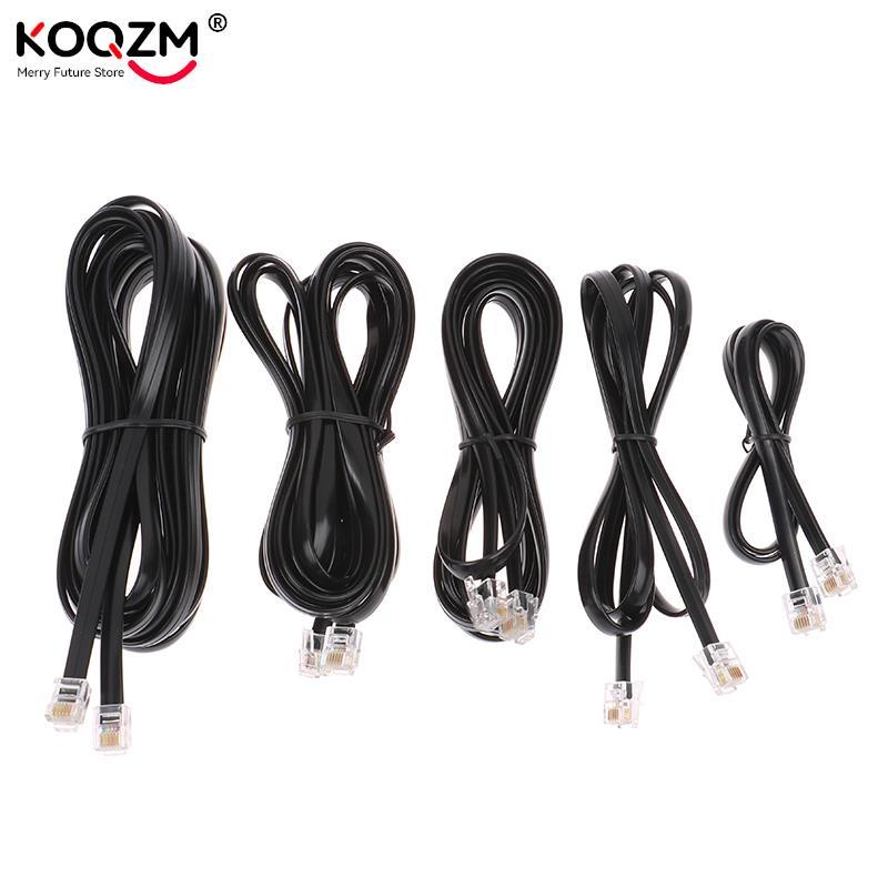 RJ11 RJ12 6P6C Data Cable, Male to Male Modular Data Cord Straight Wiring Pinout Telephone Handset Voice Extension Cable