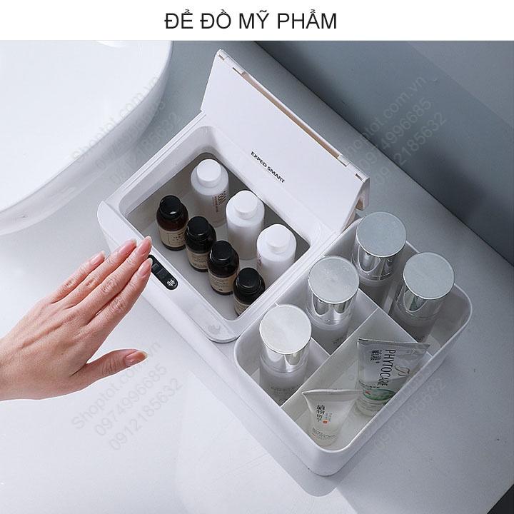 Hộp để đồ đa năng cảm ứng thông minh tự động đóng mở nắp, để đồ cá nhân, để đồ nhà bếp, để đồ nhà tắm, đồ trang điểm