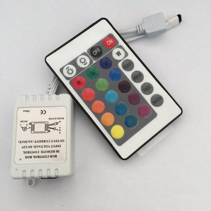 Bộ Đèn LED RGB Dài 5M,5050 Chống Nước, Đổi Màu, Đèn Nháy Trang Trí