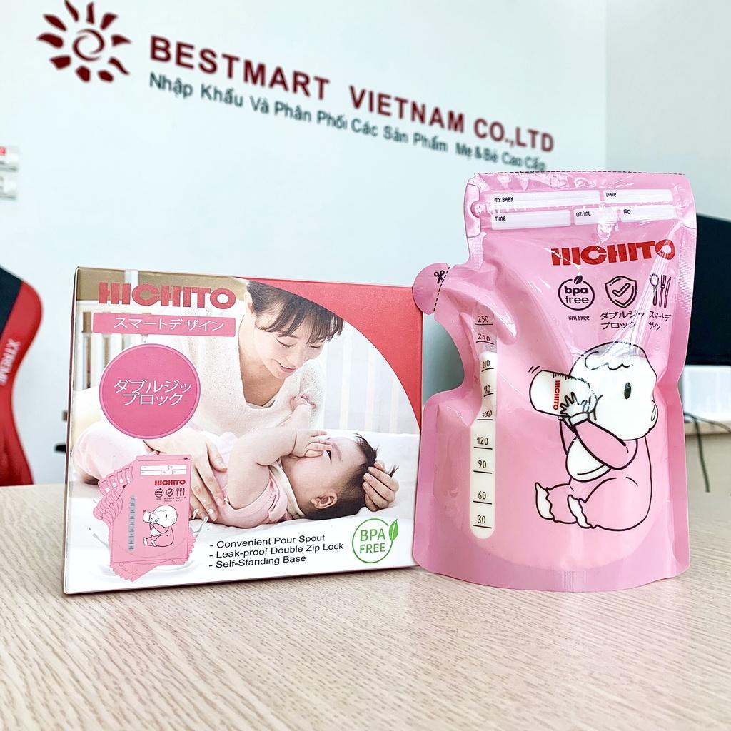 Túi Trữ Sữa Nhật Bản HICHITO 250ml Chính Hãng