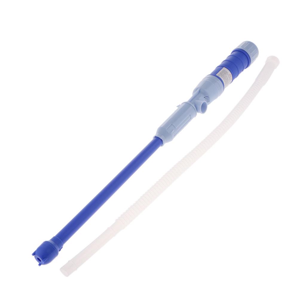Auto Manual Hand Siphon Syphon Liquid Transfer Pump Pipe Oil Water Tank Blue