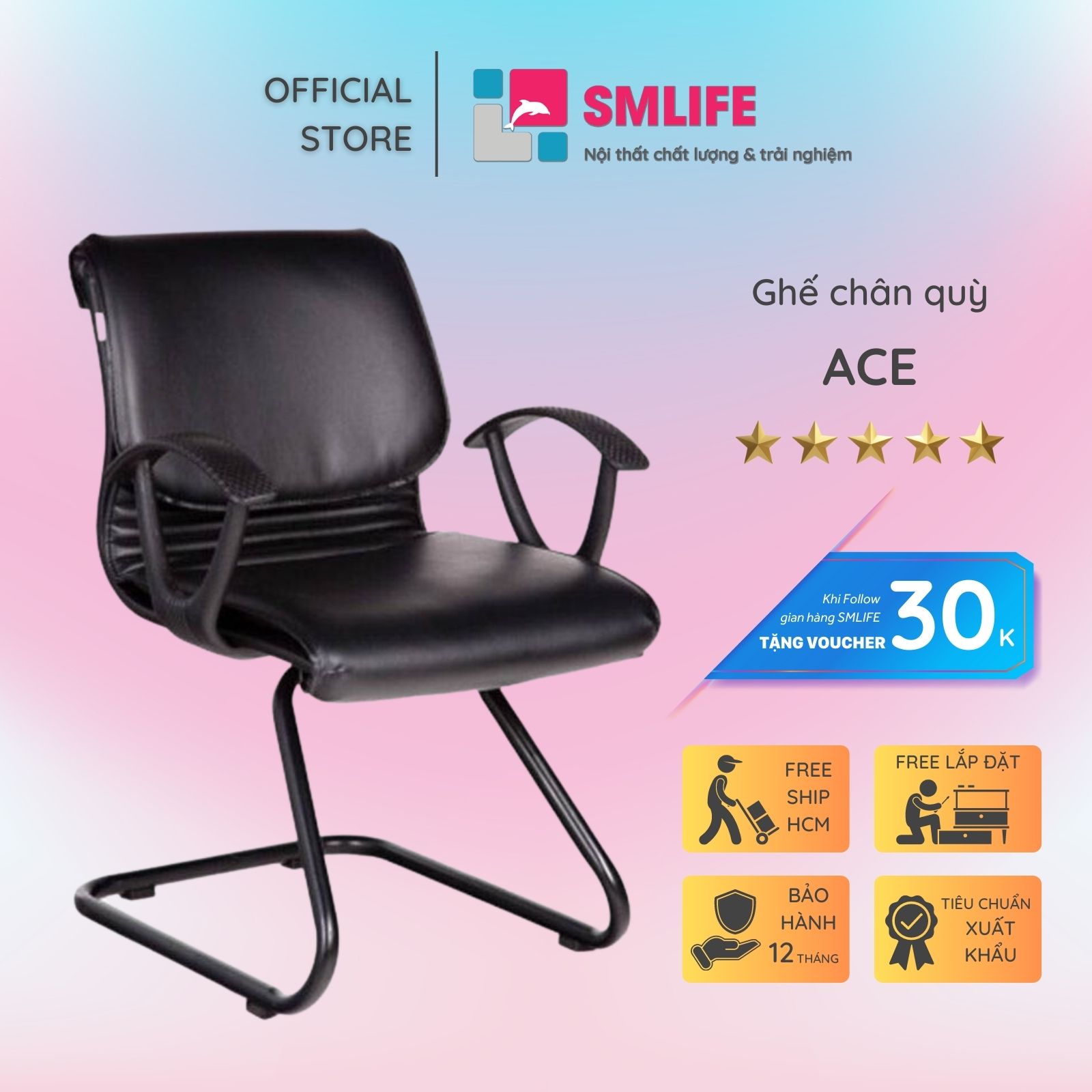 Ghế chân quỳ phòng họp SMLIFE ACE