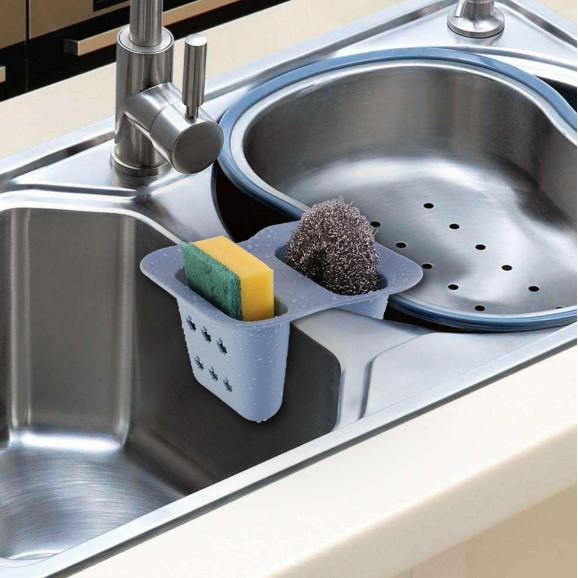Giỏ nhựa đựng đồ treo bồn rửa chén 2 ngăn