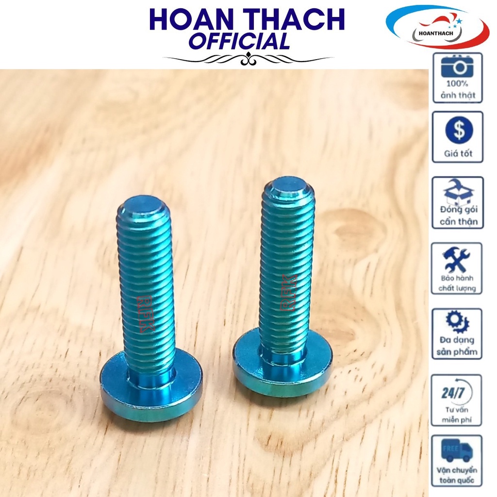 Ốc Gr5 8L30 Đầu Dù Xanh dùng cho nhiều dòng xe  SP010477 (giá 1 con)