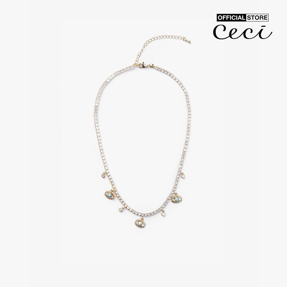 CECI - Dây chuyền nữ đính đá phối hình mắt độc đáo CC4-01000178-06