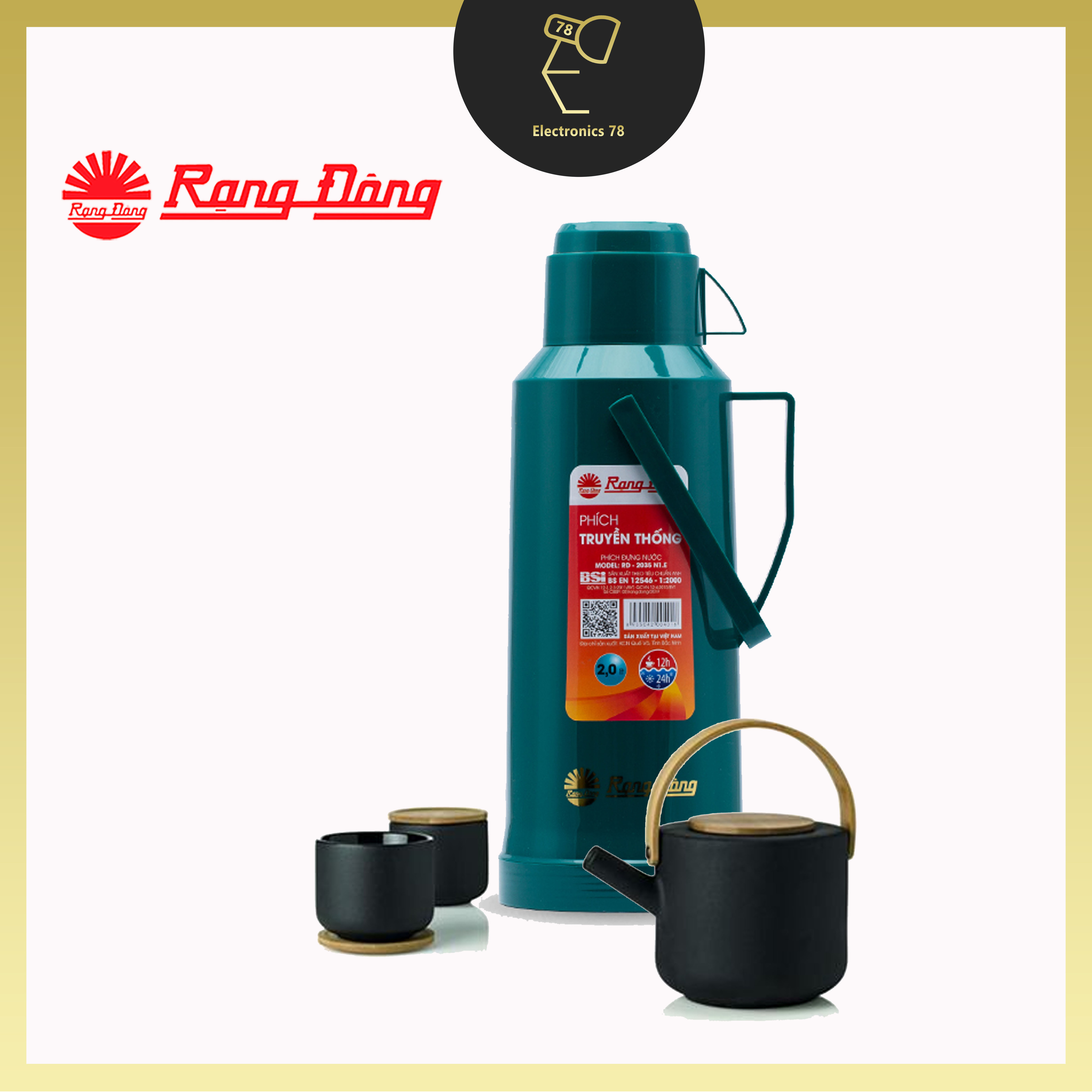 Phích nước giữ nhiệt 2.0L Rạng Đông - 2035 N1.E