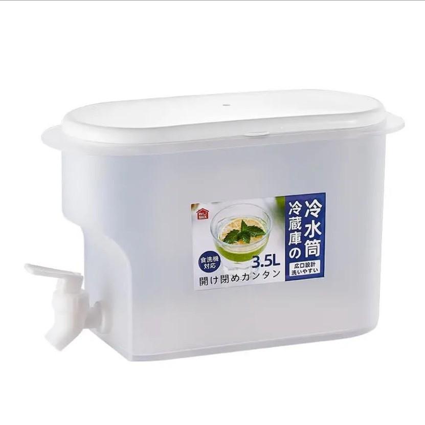 Bình Đựng Nước Có Vòi 3,5L Bình Đựng Nước Trà, Nước Trái Cây Để Trong Tủ Lạnh Tiện Lợi Đa Năng Ngăn Nắp