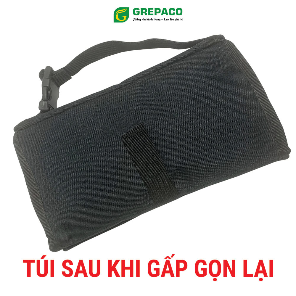 Túi Đựng Hộp Cơm Giữ Nhiệt Grepaco Đựng Đồ Thức Ăn Nóng Lạnh Công Sở Văn Phòng Nam Nữ, Du Lịch  – Vải Bố Canvas, Kích Thước Lớn (Size To), Kiểu Giỏ Xách Có Khóa Kéo - Tặng Túi Đựng Muỗng Nĩa