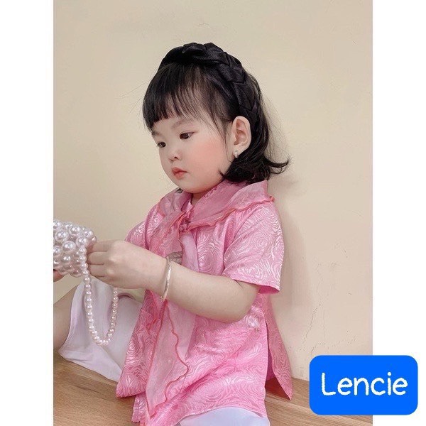 Bộ bà ba cho bé gái đi chơi biểu diễn mẫu hoa đẹp từ 12-40kg chất lụa mềm mát (KÈM KHĂN)