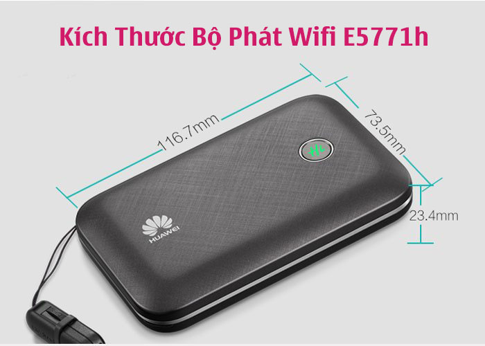 Bộ Phát WiFi 4G Huawei E5771h tốc độ 150Mbps. Pin 9600mah, Sử Dụng Đa Mạng/ Huawei E5771h Hàng Nhập Khẩu