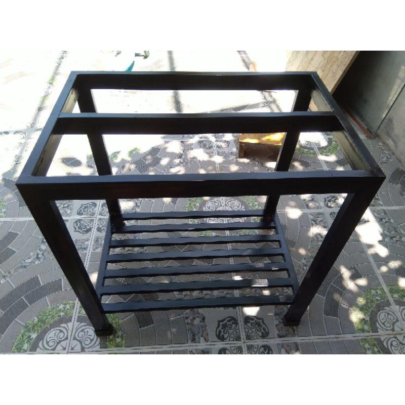 Kệ kê bể cá mini Tải trọng >500g. Dài 60cm. Rộng 40cm. Cao 60cm. 1 nan phụ. sàn 1 để đồ. Hộp thép 2x4cm