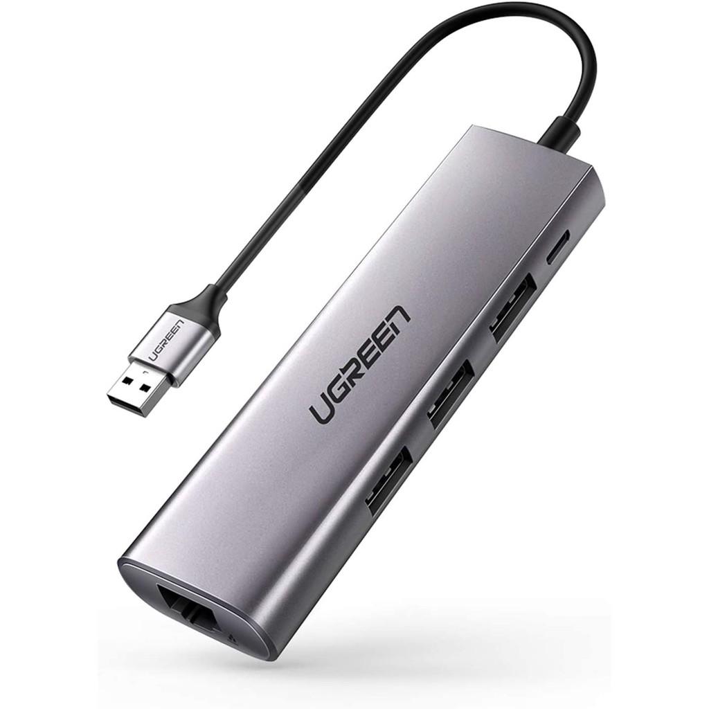 Bộ chuyển USB 3.0 sang LAN 1Gbps + Hub USB 3.0 3 cổng UGREEN 60812 - Hàng chính hãng