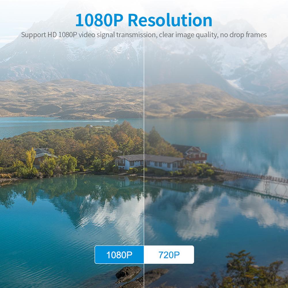 HD Female to VGA Male Adapter Support HD 1080P Video Signal Transmission with Audio Port for Monitor Projector TV PC