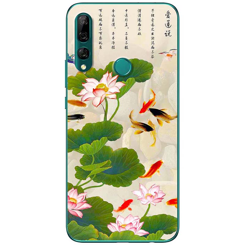 Ốp lưng dành cho Huawei Y9 Prime  mẫu Hoa sen cá